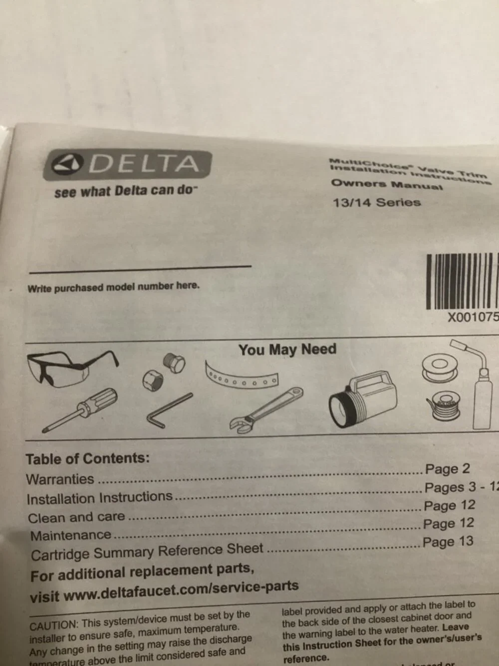 Delta Modern 14 Series Shower Faucet Set, Matte